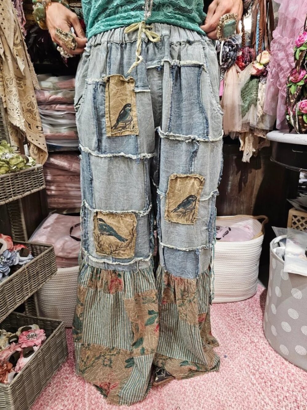 BRAND NEW-A RARE BIRD POCKET FULL OF BIRDS PANT-ARRIVING 9/11